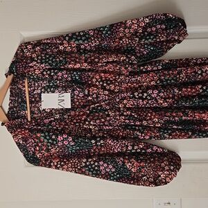 NWT Zara Floral Wide leg Jumpsuit